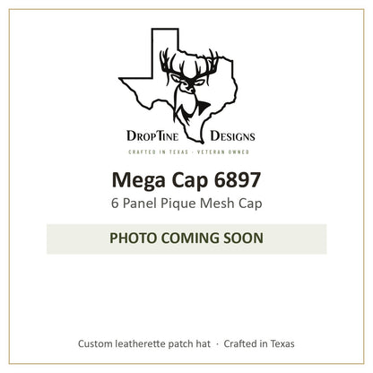 Photo coming soon: Mega Cap 6897 6 Panel Pique Mesh Cap
