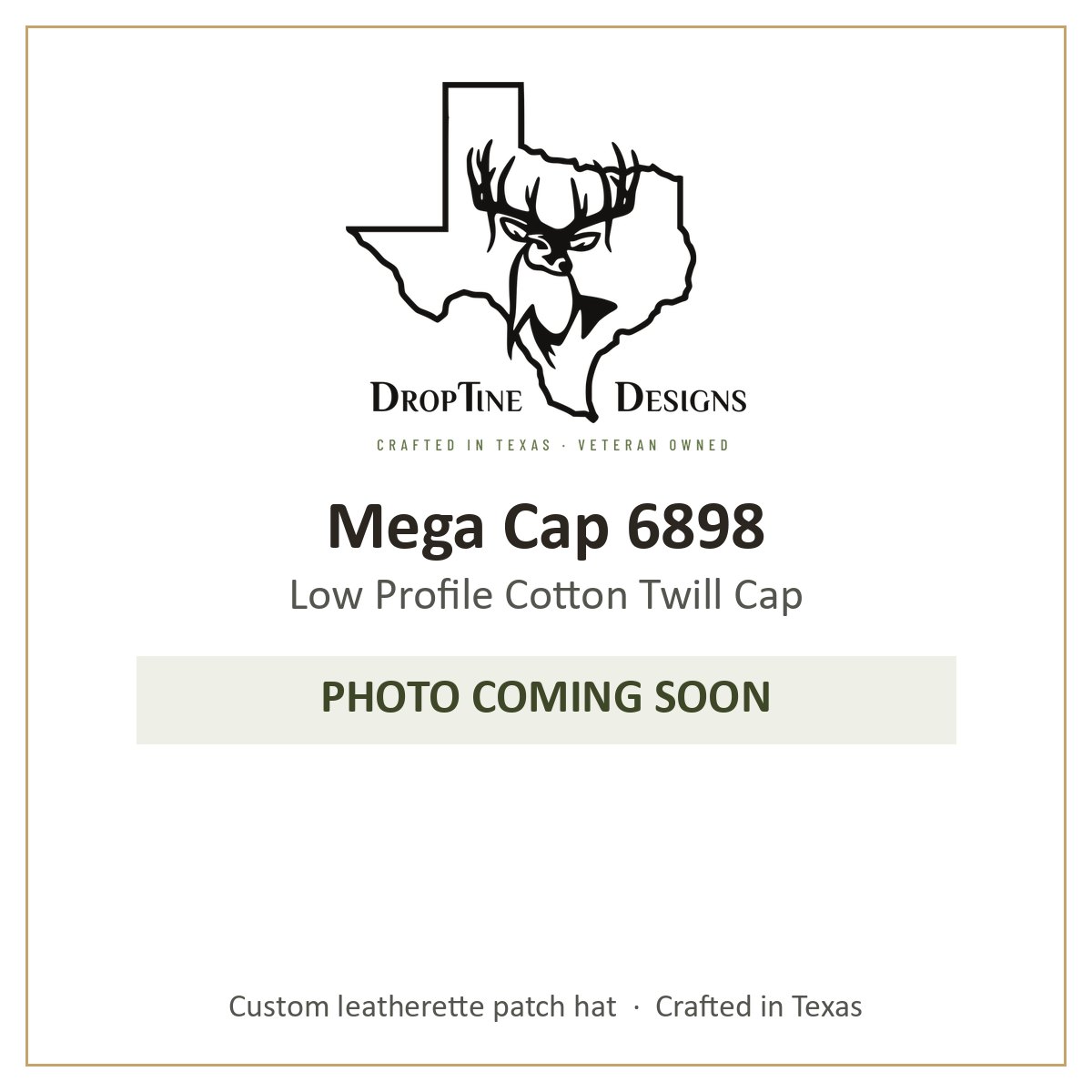 Photo coming soon: Mega Cap 6898 Low Profile Cotton Twill Cap