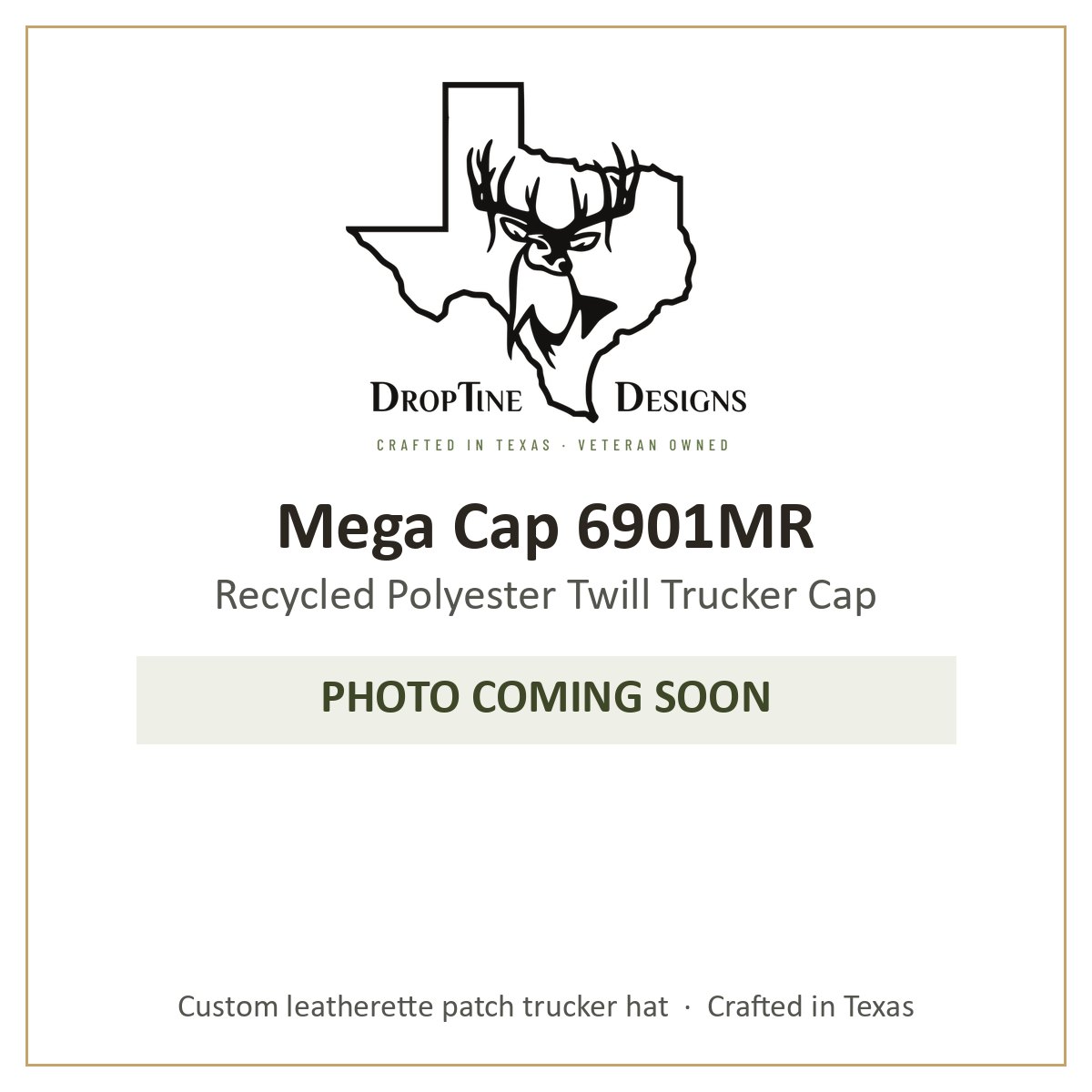 Photo coming soon: Mega Cap 6901MR Recycled Polyester Twill Trucker Cap