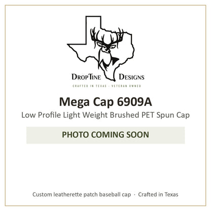 Photo coming soon: Mega Cap 6909A Low Profile Light Weight Brushed PET Spun Cap