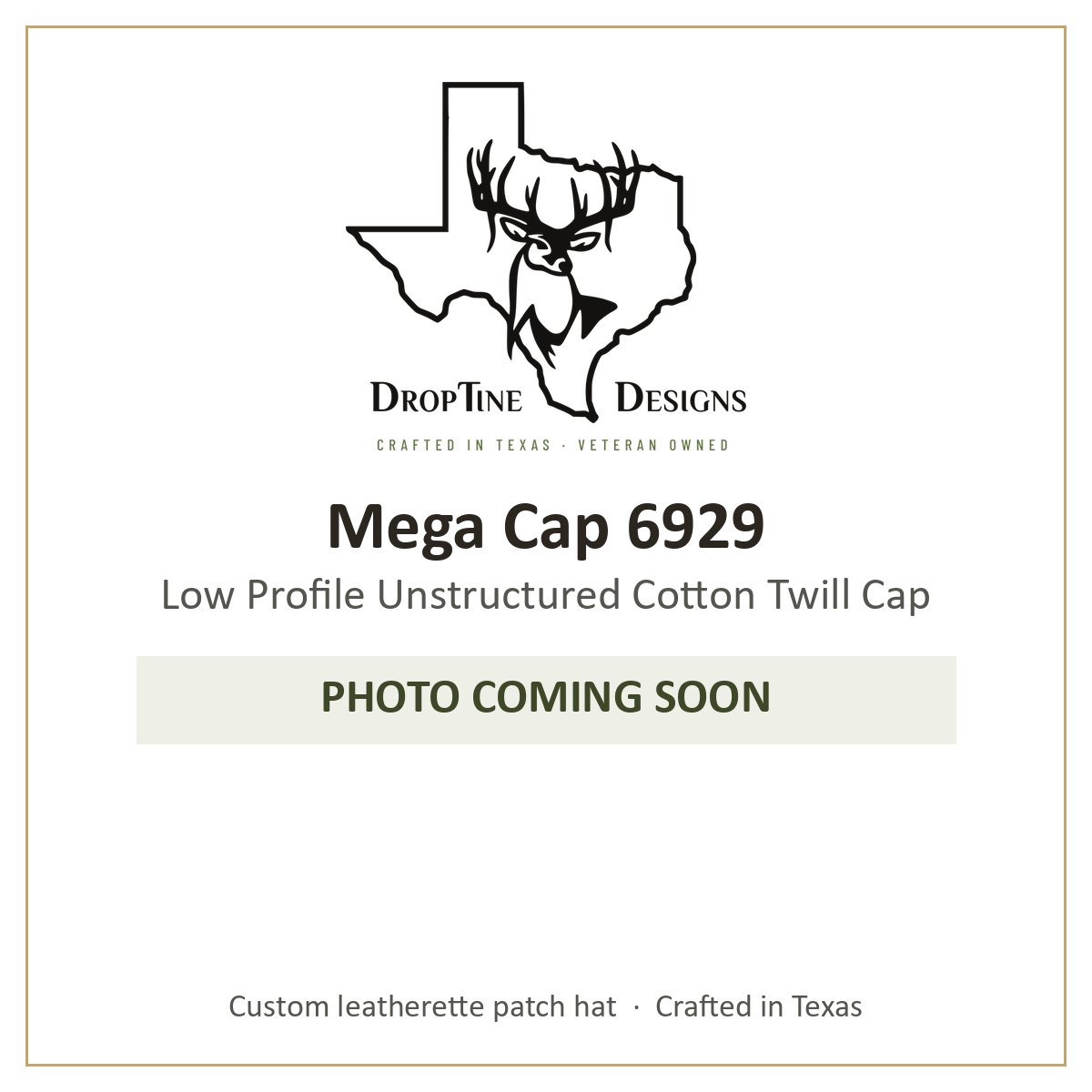 Photo coming soon: Mega Cap 6929 Low Profile Unstructured Cotton Twill Cap