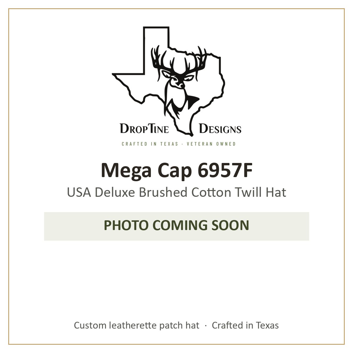 Photo coming soon: Mega Cap 6957F USA Deluxe Brushed Cotton Twill Hat