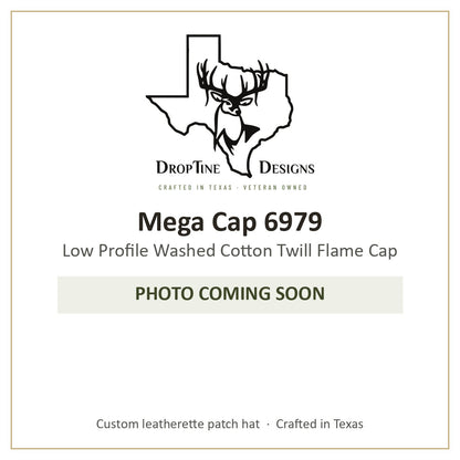 Photo coming soon: Mega Cap 6979 Low Profile Washed Cotton Twill Flame Cap