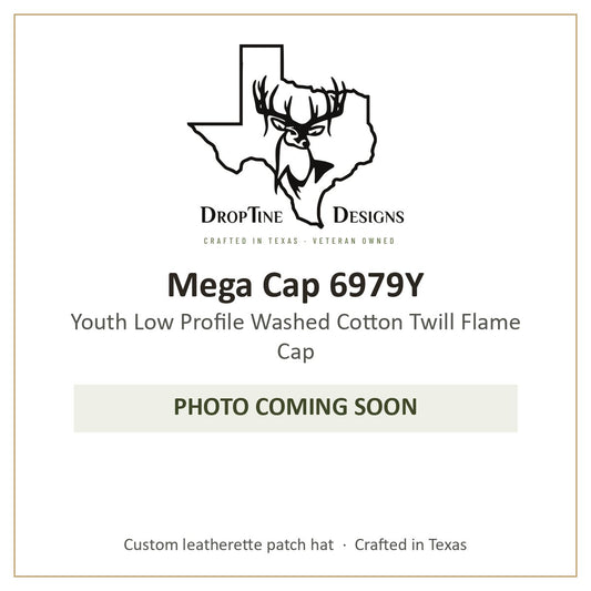 Photo coming soon: Mega Cap 6979Y Youth Low Profile Washed Cotton Twill Flame Cap