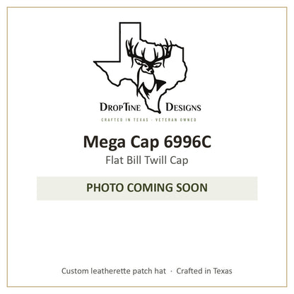 Photo coming soon: Mega Cap 6996C Flat Bill Twill Cap