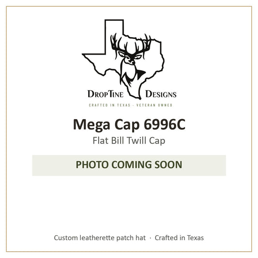 Photo coming soon: Mega Cap 6996C Flat Bill Twill Cap