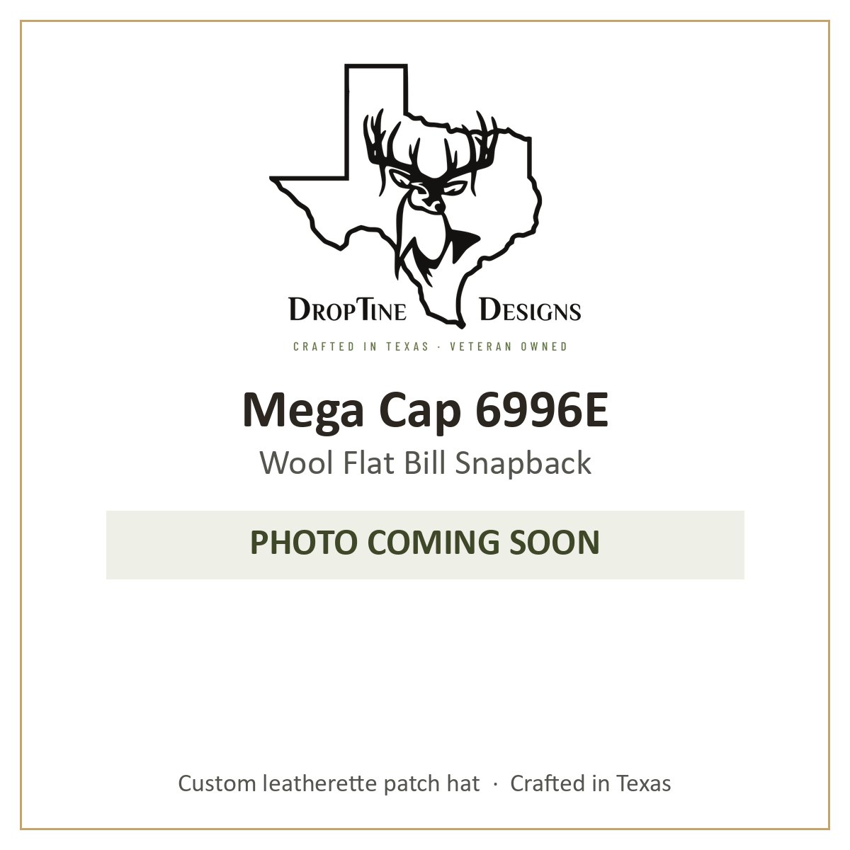 Photo coming soon: Mega Cap 6996E Wool Flat Bill Snapback