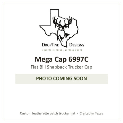 Photo coming soon: Mega Cap 6997C Flat Bill Snapback Trucker Cap