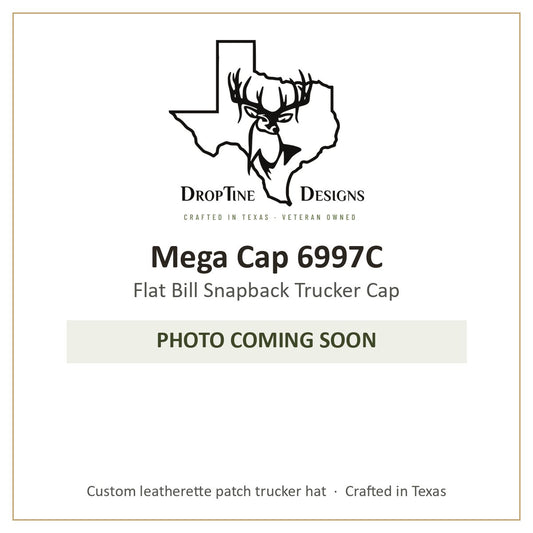 Photo coming soon: Mega Cap 6997C Flat Bill Snapback Trucker Cap