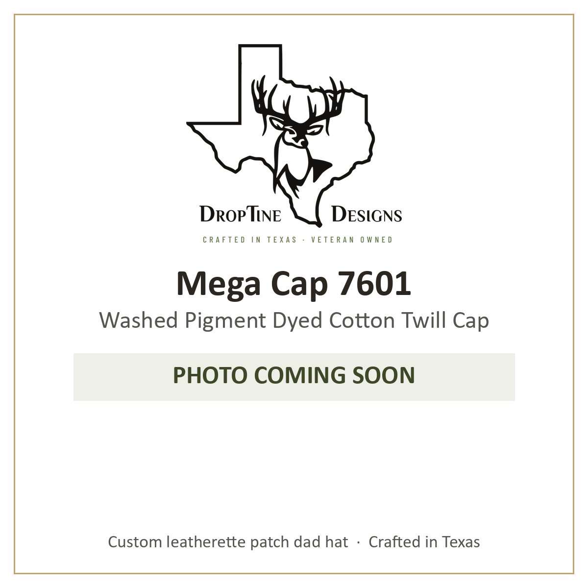 Photo coming soon: Mega Cap 7601 Washed Pigment Dyed Cotton Twill Cap