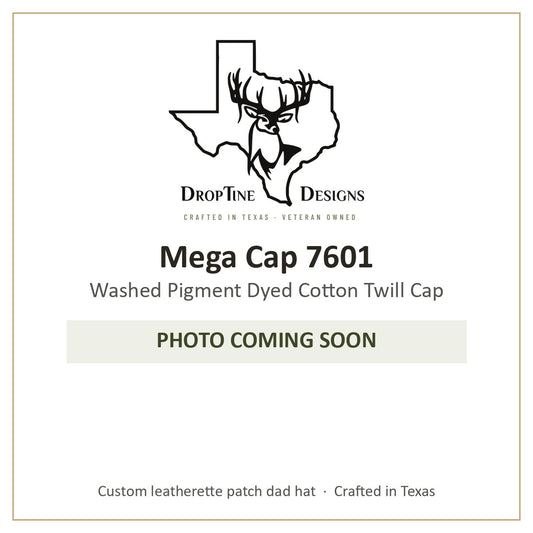 Photo coming soon: Mega Cap 7601 Washed Pigment Dyed Cotton Twill Cap