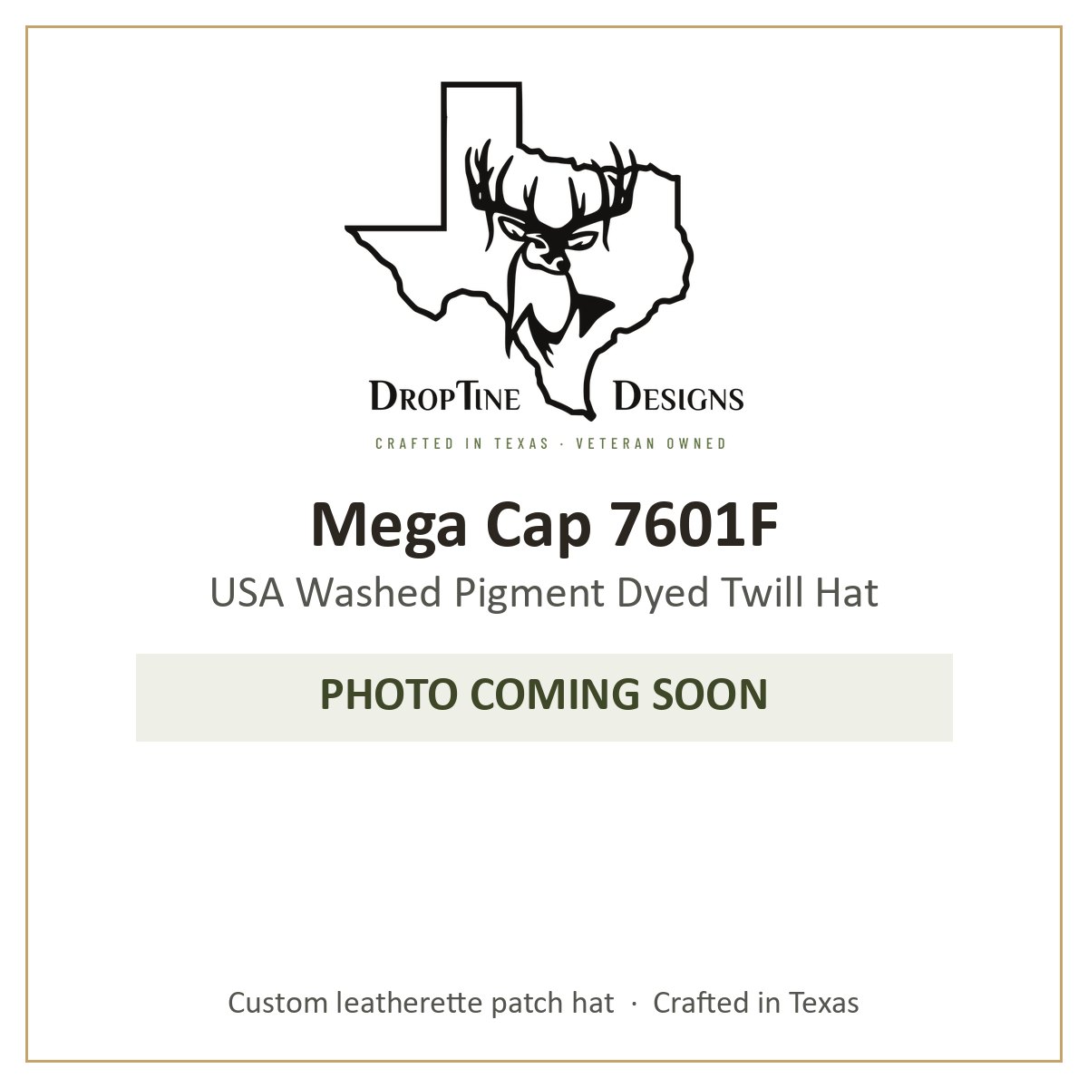 Photo coming soon: Mega Cap 7601F USA Washed Pigment Dyed Twill Hat