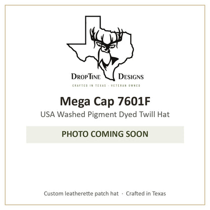 Photo coming soon: Mega Cap 7601F USA Washed Pigment Dyed Twill Hat