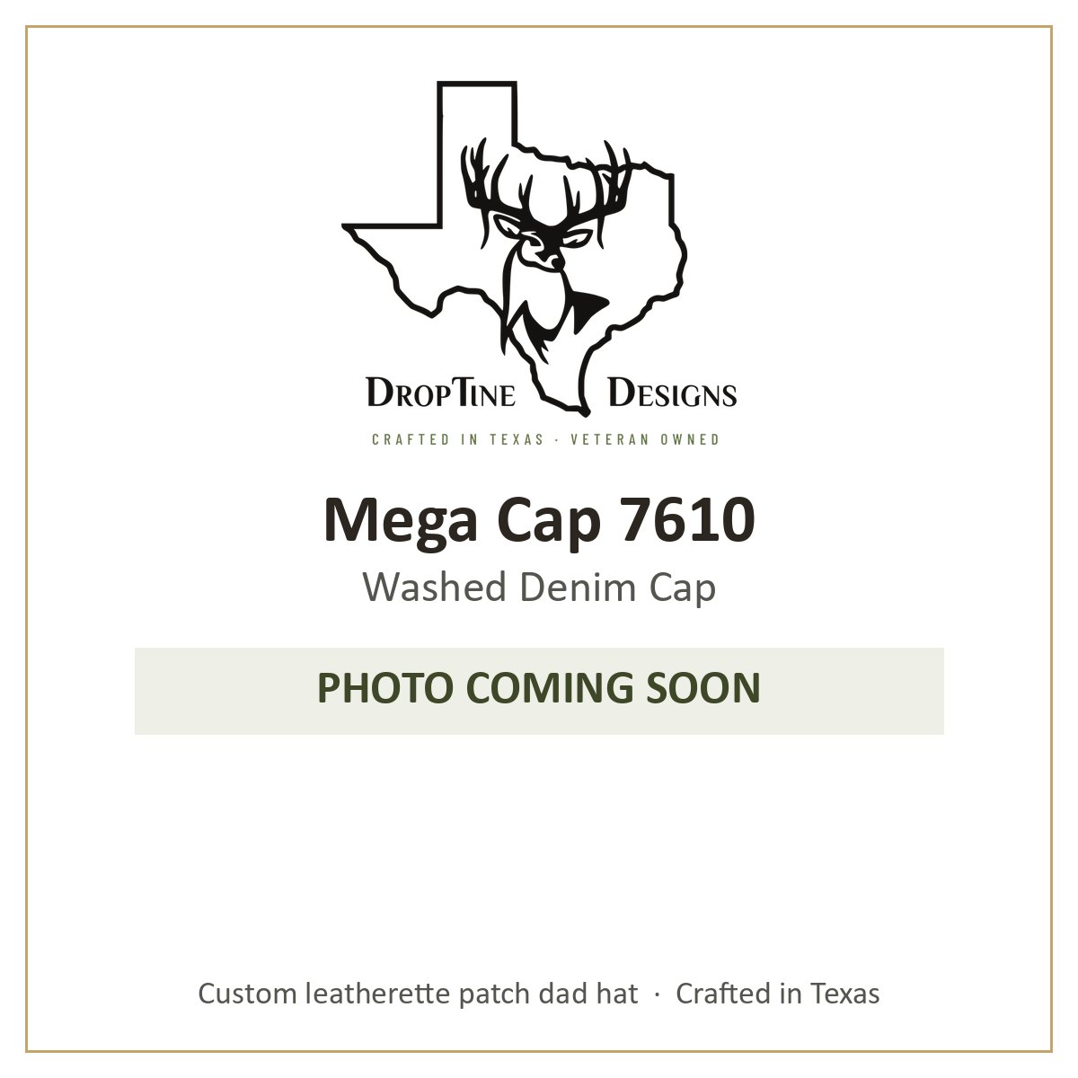 Photo coming soon: Mega Cap 7610 Washed Denim Cap