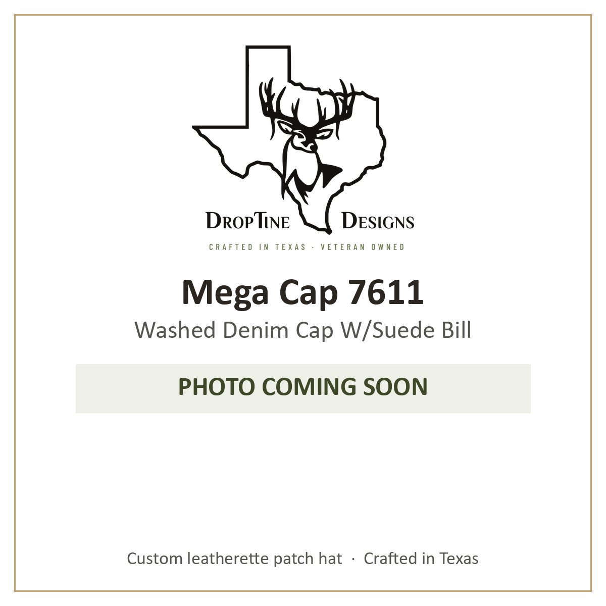 Photo coming soon: Mega Cap 7611 Washed Denim Cap W/Suede Bill
