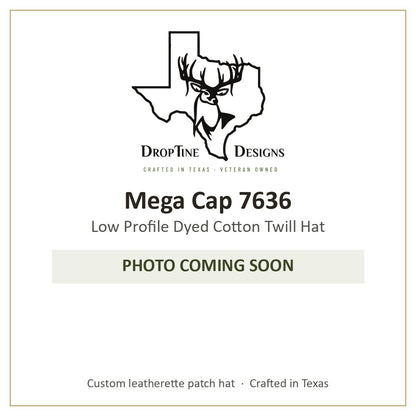 Photo coming soon: Mega Cap 7636 Low Profile Dyed Cotton Twill Hat
