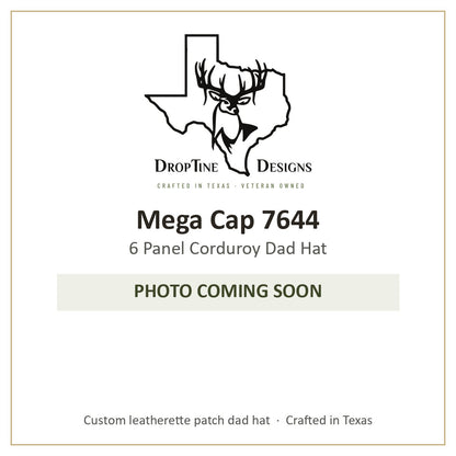 Photo coming soon: Mega Cap 7644 6 Panel Corduroy Dad Hat