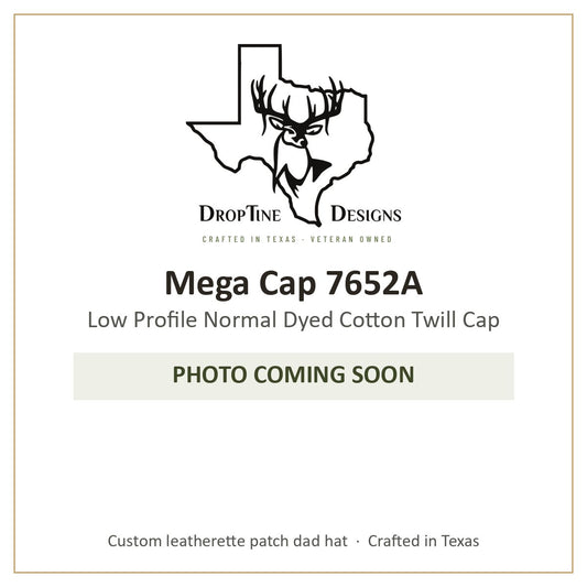 Photo coming soon: Mega Cap 7652A Low Profile Normal Dyed Cotton Twill Cap