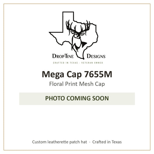 Photo coming soon: Mega Cap 7655M Floral Print Mesh Cap