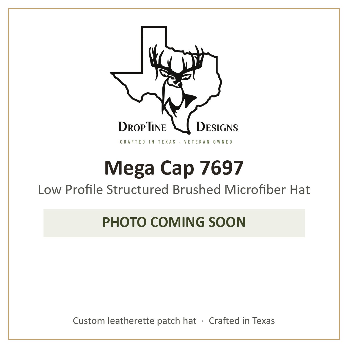 Photo coming soon: Mega Cap 7697 Low Profile Structured Brushed Microfiber Hat