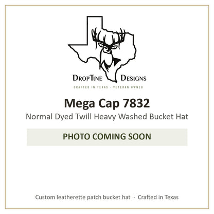 Photo coming soon: Mega Cap 7832 Normal Dyed Twill Heavy Washed Bucket Hat