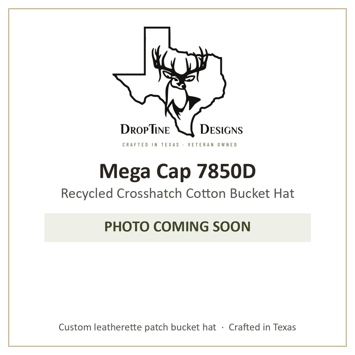 Photo coming soon: Mega Cap 7850D Recycled Crosshatch Cotton Bucket Hat