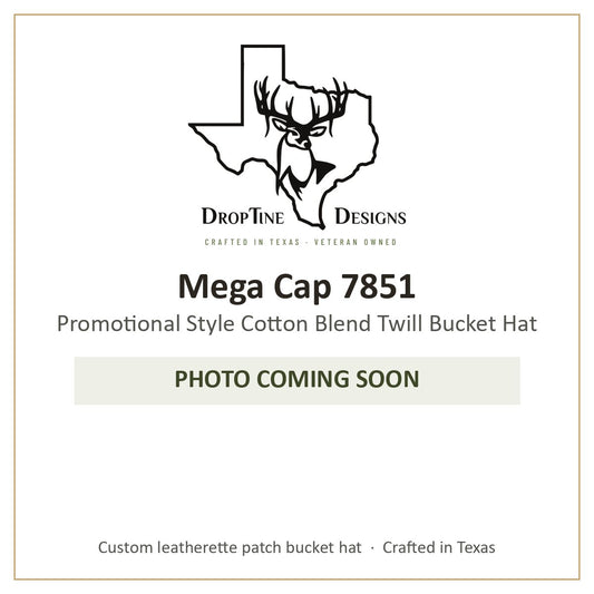 Photo coming soon: Mega Cap 7851 Promotional Style Cotton Blend Twill Bucket Hat
