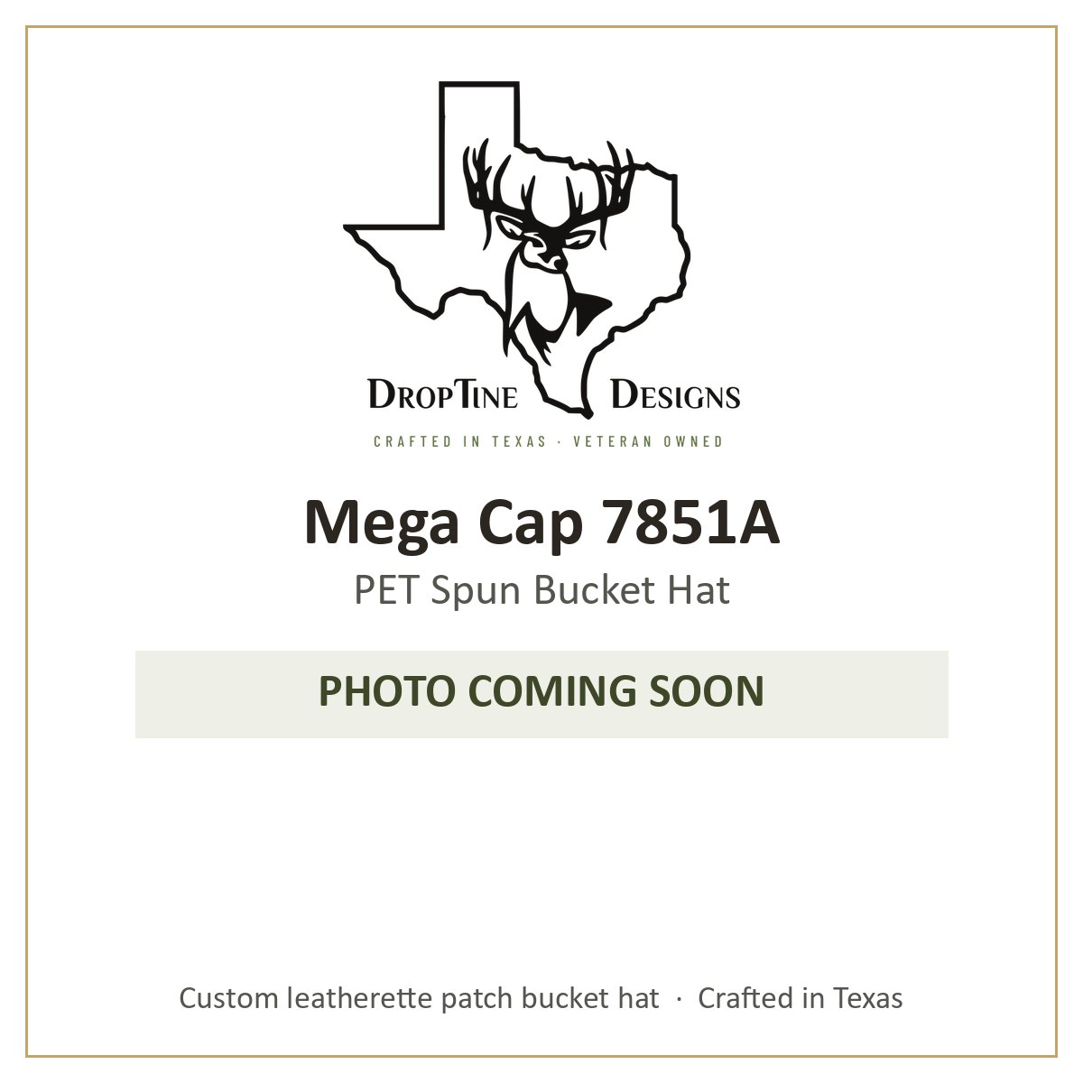 Photo coming soon: Mega Cap 7851A PET Spun Bucket Hat