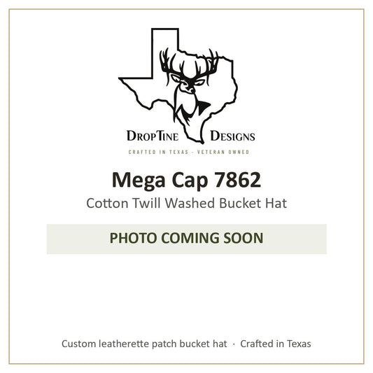 Photo coming soon: Mega Cap 7862 Cotton Twill Washed Bucket Hat