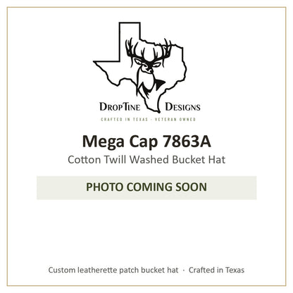 Photo coming soon: Mega Cap 7863A Cotton Twill Washed Bucket Hat