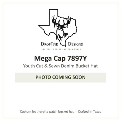 Photo coming soon: Mega Cap 7897Y Youth Cut & Sewn Denim Bucket Hat
