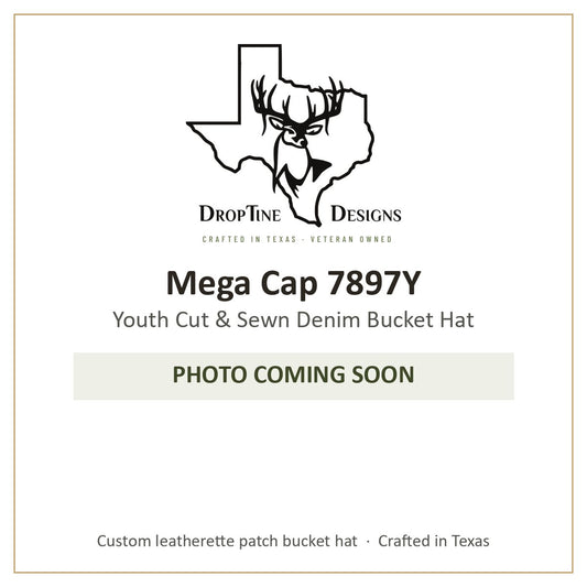Photo coming soon: Mega Cap 7897Y Youth Cut & Sewn Denim Bucket Hat