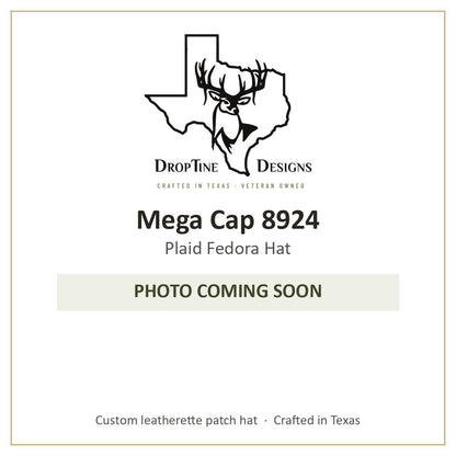Photo coming soon: Mega Cap 8924 Plaid Fedora Hat