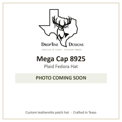Photo coming soon: Mega Cap 8925 Plaid Fedora Hat