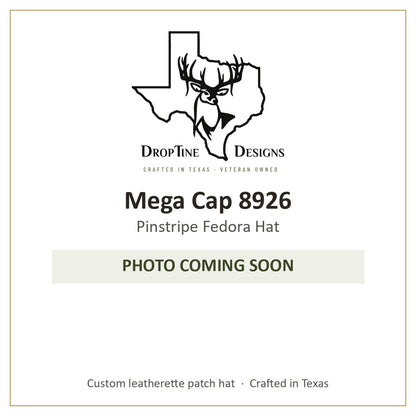 Photo coming soon: Mega Cap 8926 Pinstripe Fedora Hat