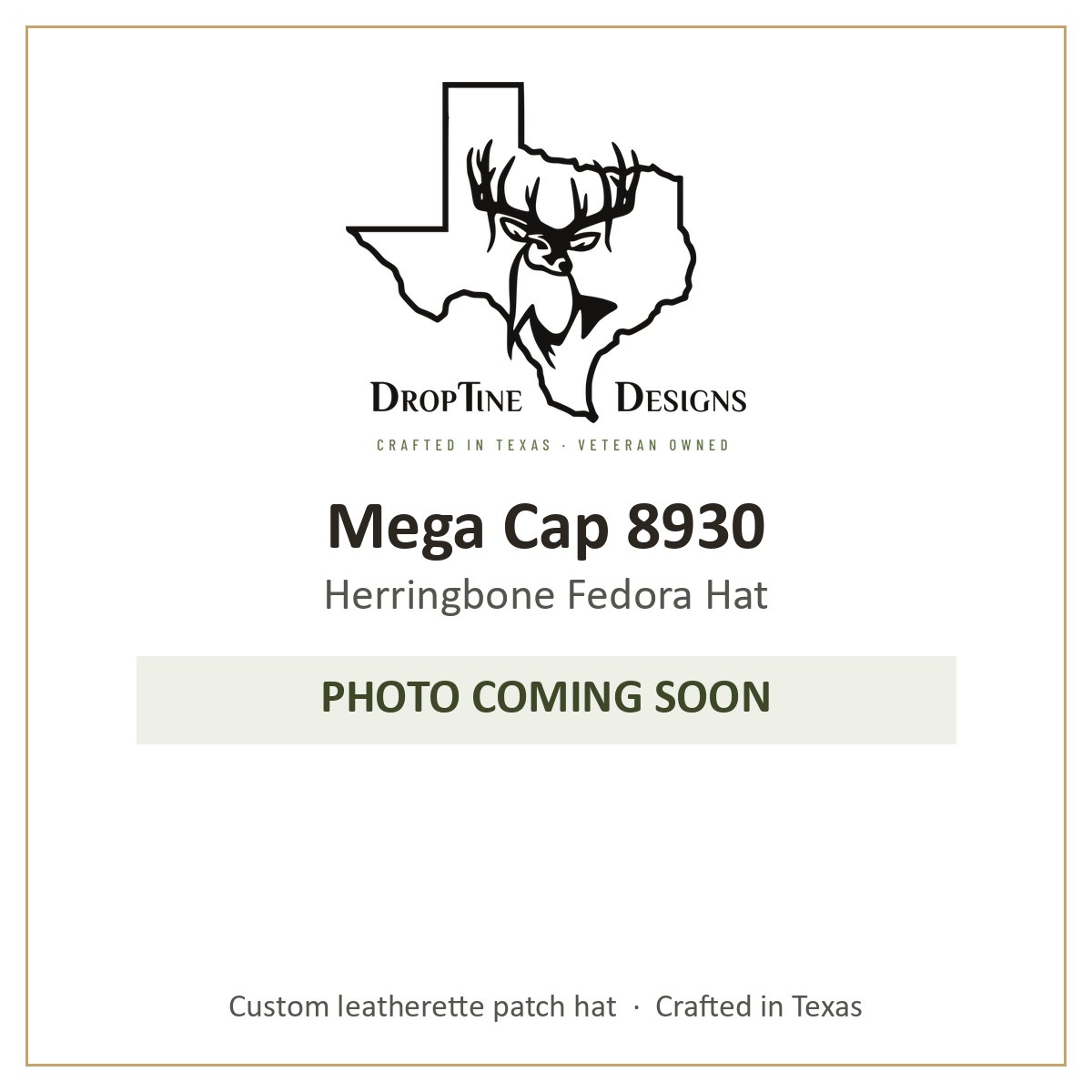 Photo coming soon: Mega Cap 8930 Herringbone Fedora Hat