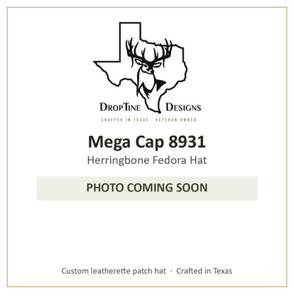 Photo coming soon: Mega Cap 8931 Herringbone Fedora Hat