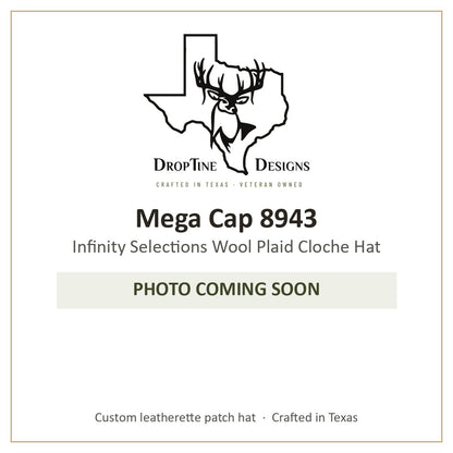 Photo coming soon: Mega Cap 8943 Infinity Selections Wool Plaid Cloche Hat