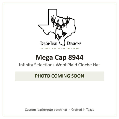 Photo coming soon: Mega Cap 8944 Infinity Selections Wool Plaid Cloche Hat
