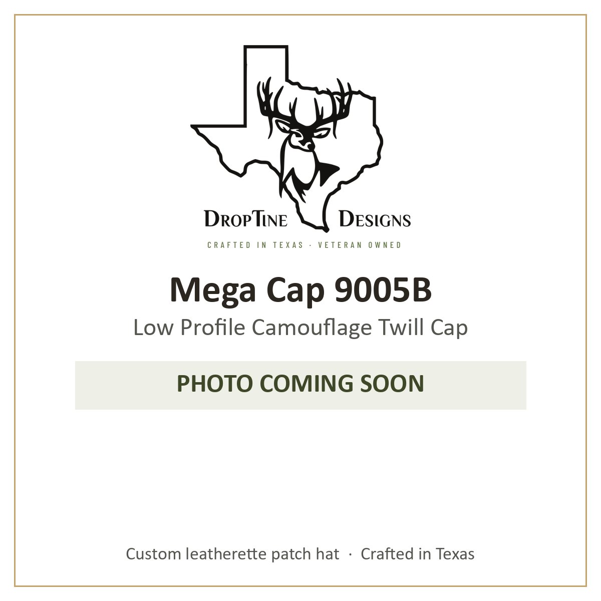 Photo coming soon: Mega Cap 9005B Low Profile Camouflage Twill Cap