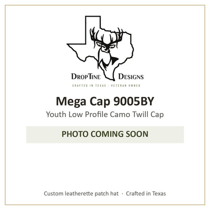 Photo coming soon: Mega Cap 9005BY Youth Low Profile Camo Twill Cap