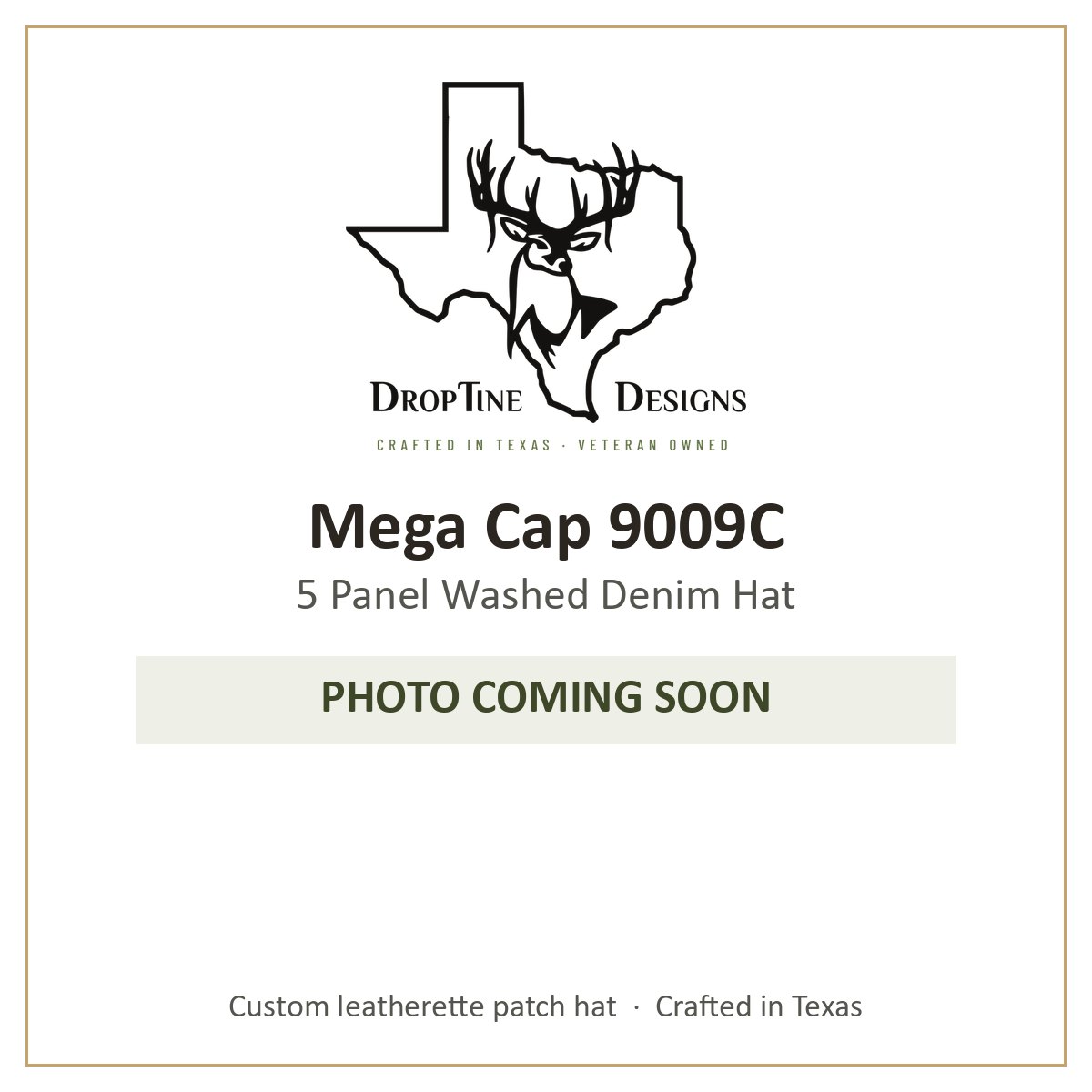 Photo coming soon: Mega Cap 9009C 5 Panel Washed Denim Hat