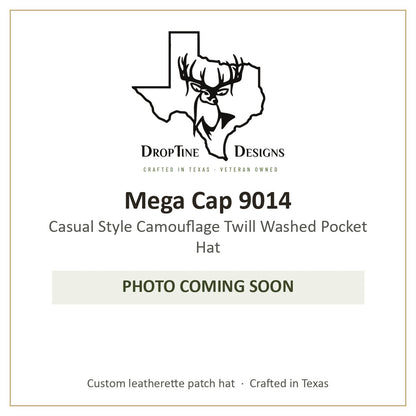 Photo coming soon: Mega Cap 9014 Casual Style Camouflage Twill Washed Pocket Hat