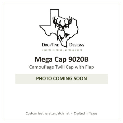Photo coming soon: Mega Cap 9020B Camouflage Twill Cap with Flap