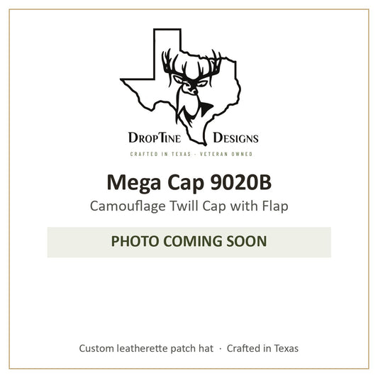 Photo coming soon: Mega Cap 9020B Camouflage Twill Cap with Flap