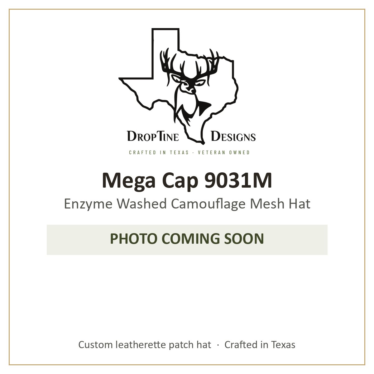 Photo coming soon: Mega Cap 9031M Enzyme Washed Camouflage Mesh Hat