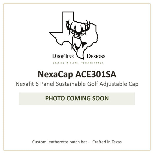 Photo coming soon: NexaCap ACE301SA Nexafit 6 Panel Sustainable Golf Adjustable Cap