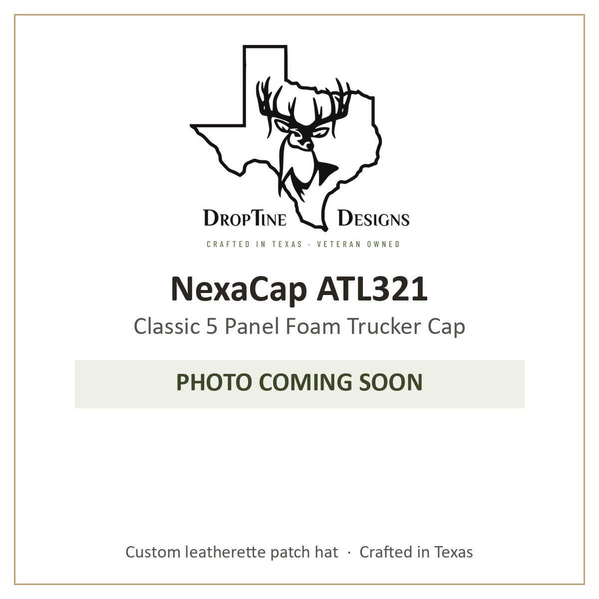 Photo coming soon: NexaCap ATL321 Classic 5 Panel Foam Trucker Cap