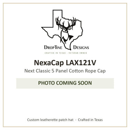 Photo coming soon: NexaCap LAX121V Next Classic 5 Panel Cotton Rope Cap