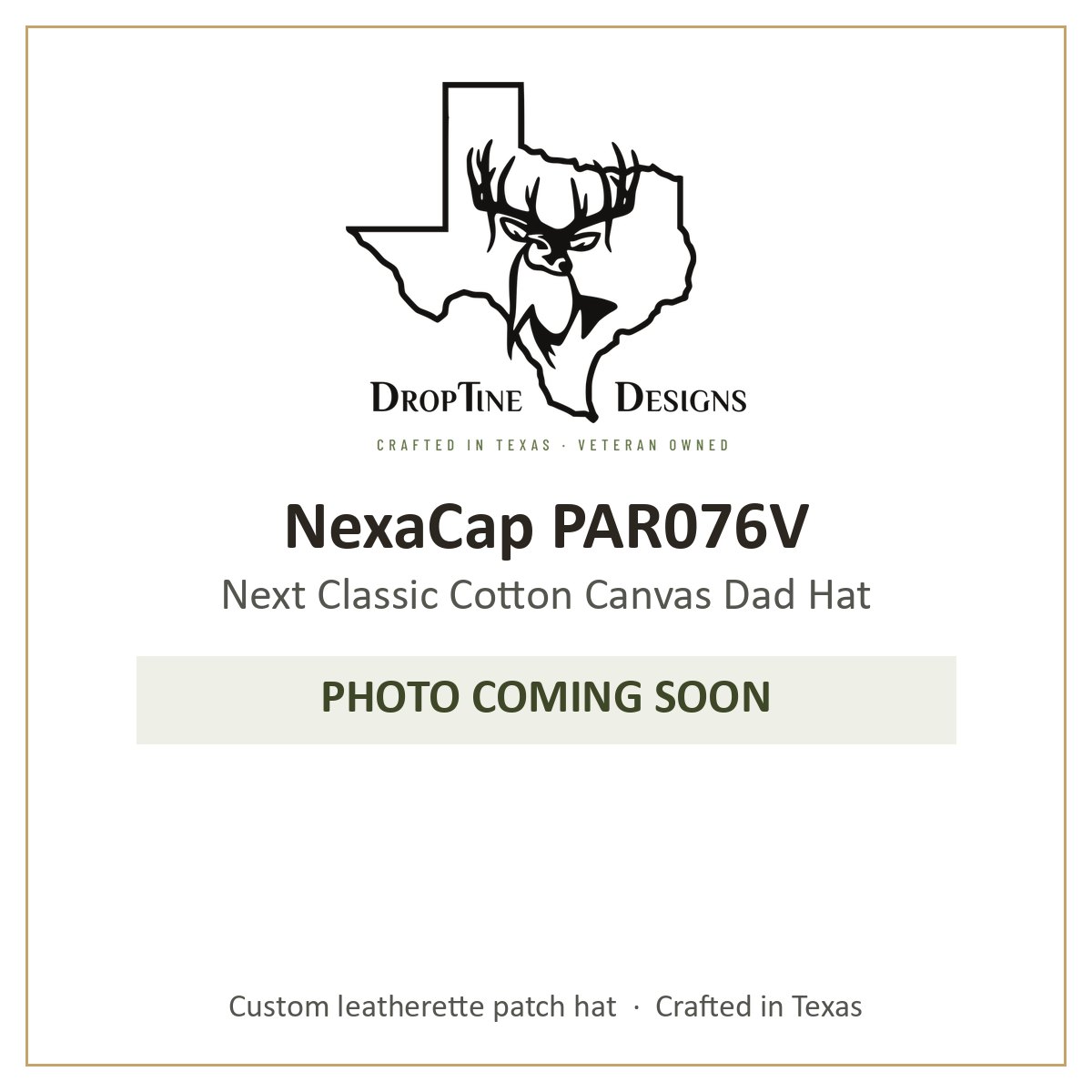 Photo coming soon: NexaCap PAR076V Next Classic Cotton Canvas Dad Hat